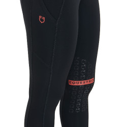Legging ajustés en tissu technique stretch femme Kao Equestro Noir / rouge