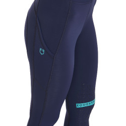 Legging ajustés en tissu technique stretch femme Kao Equestro Marine / émeraude Bleu