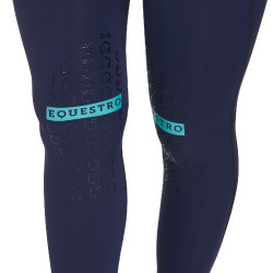 Legging ajustés en tissu technique stretch femme Kao Equestro Marine / émeraude Bleu