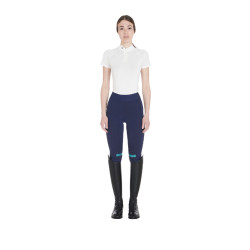 Legging ajustés en tissu technique stretch femme Kao Equestro Marine / émeraude Bleu