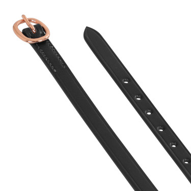 Lanières pour éperons en cuir avec boucle en or rose Equestro Lanières pour éperons en cuir avec boucle en or rose Equestro