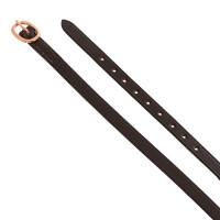 Lanières pour éperons en cuir avec boucle en or rose Equestro Marron