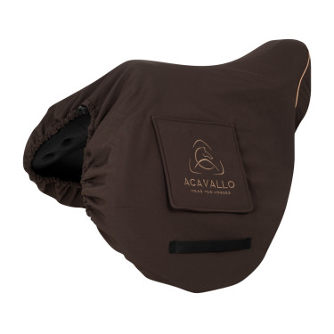Housse de selle avec doublure en polaire Acavallo Marron