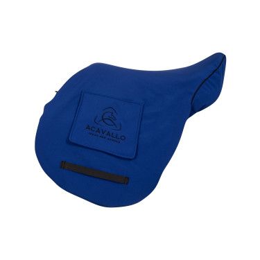 Housse de selle avec doublure en polaire Acavallo Bleu royal