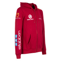 Sweat à capuche homme avec multi-logo Equestro Scooter Beige