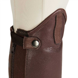 Mini-chaps unisex avec inserts en silicone Gel Grip System Equestro Marron