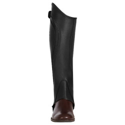 Mini-chaps en cuir perforé unisex pour un confort maximal Salisbury Equestro Noir Mini-chaps en cuir perforé unisex pour un confort maximal Salisbury Equestro Noir