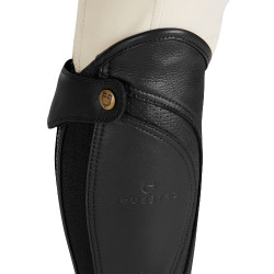 Mini-chaps en cuir perforé unisex pour un confort maximal Salisbury Equestro Noir Mini-chaps en cuir perforé unisex pour un confort maximal Salisbury Equestro Noir