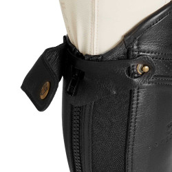Mini-chaps en cuir perforé unisex pour un confort maximal Salisbury Equestro Noir Mini-chaps en cuir perforé unisex pour un confort maximal Salisbury Equestro Noir