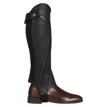 Mini-chaps en cuir perforé unisex pour un confort maximal Salisbury Equestro Marron