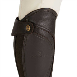 Mini-chaps en cuir perforé unisex pour un confort maximal Salisbury Equestro Marron