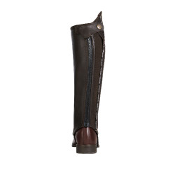 Mini-chaps en cuir avec profil contrasté Equestro Marron