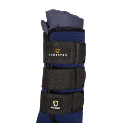 Rustbandages van neopreen/katoen Equestro per 2 Marine Marineblauw