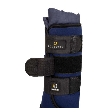 Rustbandages van neopreen/katoen Equestro per 2 Marine Marineblauw