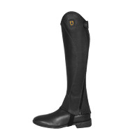 Mini-chaps unisex en cuir souple avec fermeture éclair latérale Magellano Equestro Noir Mini-chaps unisex en cuir souple avec fermeture éclair latérale Magellano Equestro Noir