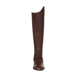 Mini-chaps unisex en cuir souple avec fermeture éclair latérale Magellano Equestro Marron