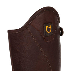 Mini-chaps unisex en cuir souple avec fermeture éclair latérale Magellano Equestro Marron