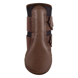 Guêtres avant en néoprène perforé avec double fermeture velcro Acavallo Marron foncé