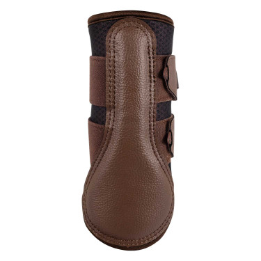Guêtres avant en néoprène perforé avec double fermeture velcro Acavallo Marron foncé