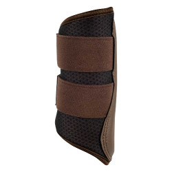 Guêtres avant en néoprène perforé avec double fermeture velcro Acavallo Marron foncé
