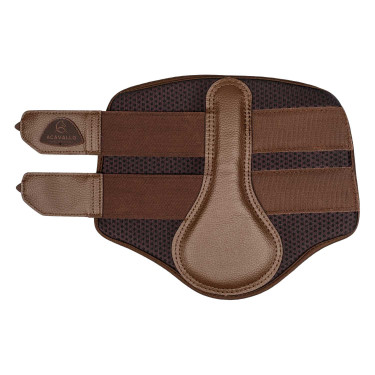 Guêtres avant en néoprène perforé avec double fermeture velcro Acavallo Marron foncé
