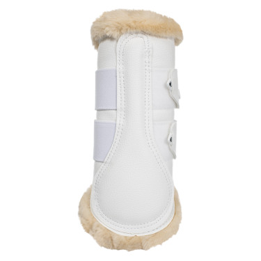 Guêtres avant en cuir écologique avec fourrure synthétique et double velcro Acavallo Guêtres avant en cuir écologique avec fourrure synthétique et double velcro Acavallo