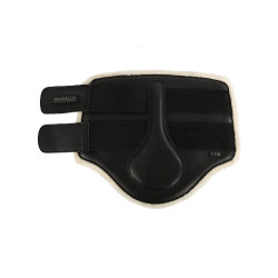 Voorste peesbeschermers van ecologisch leer met dubbele klittenbandsluiting Acavallo Zwart Voorste peesbeschermers van ecologisch leer met dubbele klittenbandsluiting Acavallo Zwart