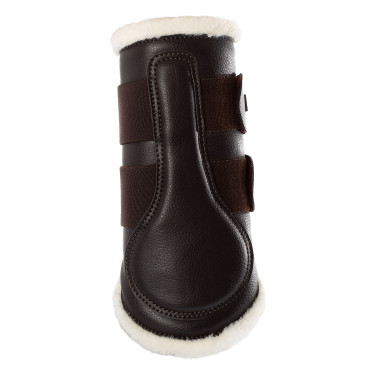 Guêtres avant en cuir écologique avec double fermeture velcro Acavallo Marron Guêtres avant en cuir écologique avec double fermeture velcro Acavallo Marron