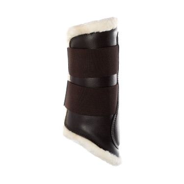 Guêtres avant en cuir écologique avec double fermeture velcro Acavallo Marron Guêtres avant en cuir écologique avec double fermeture velcro Acavallo Marron