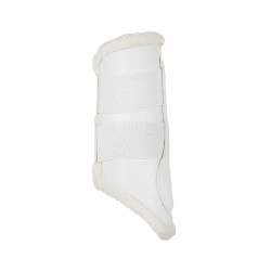 Guêtres avant en cuir écologique avec double fermeture velcro Acavallo Blanc