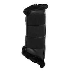 Guêtres arrière en cuir synthétique avec triple velcro Acavallo Noir Guêtres arrière en cuir synthétique avec triple velcro Acavallo Noir