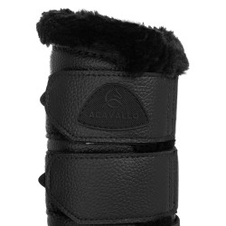 Guêtres arrière en cuir synthétique avec triple velcro Acavallo Noir Guêtres arrière en cuir synthétique avec triple velcro Acavallo Noir