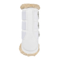 Guêtres arrière en cuir synthétique avec triple velcro Acavallo Blanc Guêtres arrière en cuir synthétique avec triple velcro Acavallo Blanc