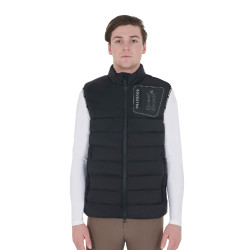 Gilet en tissu stretch avec patch en silicone homme Equestro Noir Gilet en tissu stretch avec patch en silicone homme Equestro Noir