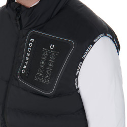 Gilet en tissu stretch avec patch en silicone homme Equestro Noir Gilet en tissu stretch avec patch en silicone homme Equestro Noir
