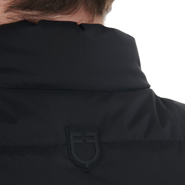 Stretchstof bodywarmer met siliconen patch voor heren Equestro Zwart