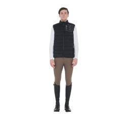 Gilet en tissu stretch avec patch en silicone homme Equestro Noir Gilet en tissu stretch avec patch en silicone homme Equestro Noir