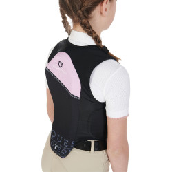 Gilet de protection niveau 2 enfant Equestro Lilas Bleu