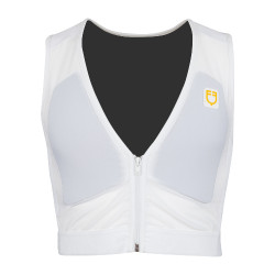 Gilet de protection niveau 2 avec poitrine rembourrée unisex Equestro Blanc Gilet de protection niveau 2 avec poitrine rembourrée unisex Equestro Blanc