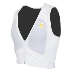 Gilet de protection niveau 2 avec poitrine rembourrée unisex Equestro Blanc Gilet de protection niveau 2 avec poitrine rembourrée unisex Equestro Blanc