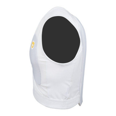 Gilet de protection niveau 2 avec poitrine rembourrée unisex Equestro Blanc Gilet de protection niveau 2 avec poitrine rembourrée unisex Equestro Blanc