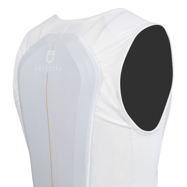 Gilet de protection niveau 2 avec poitrine rembourrée unisex Equestro Blanc Gilet de protection niveau 2 avec poitrine rembourrée unisex Equestro Blanc