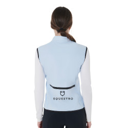 Gilet ajusté en tissu technique femme Equestro Bleu ciel Gilet ajusté en tissu technique femme Equestro Bleu ciel