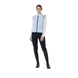 Getailleerd vest van technische stof dames Equestro Lichtblauw