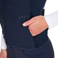 Getailleerd vest van technische stof dames Equestro Zwart