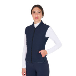 Gilet ajusté en tissu technique femme Equestro Marine blazer Bleu marine Gilet ajusté en tissu technique femme Equestro Marine blazer Bleu marine