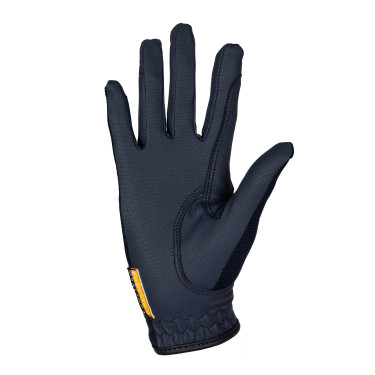 Gants unisex en tissu technique et maille Equestro Marine Bleu marine