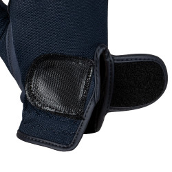 Gants unisex en tissu technique et maille Equestro Marine Bleu marine