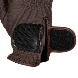Gants unisex en cuir synthétique doux avec fermeture velcro Equestro Mocha Marron Gants unisex en cuir synthétique doux avec fermeture velcro Equestro Mocha Marron