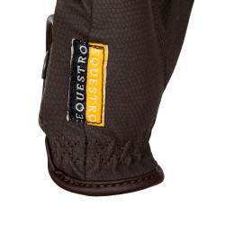 Gants unisex en cuir synthétique doux avec fermeture velcro Equestro Mocha Marron Gants unisex en cuir synthétique doux avec fermeture velcro Equestro Mocha Marron